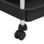 Carrito de cocina 5 niveles hierro y ABS negro 42x29x128 cm