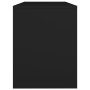Taburete de vestidor madera contrachapada negro 70x35x45 cm
