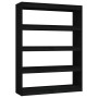 Estantería divisor de espacios madera pino negro 100x30x135,5cm