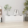 Mueble de TV madera contrachapada blanco 102x35x36,5 cm