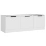 Mueble de TV madera contrachapada blanco 102x35x36,5 cm