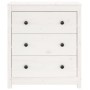Aparador de madera maciza de pino blanco 70x35x80 cm
