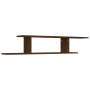 Estante de pared para TV madera roble marrón 125x18x23 cm