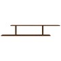 Estante de pared para TV madera roble marrón 125x18x23 cm