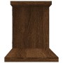 Estante de pared para TV madera roble marrón 125x18x23 cm
