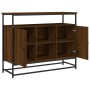 Aparador de madera de ingeniería roble marrón 100x35x80 cm