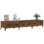 Mueble de TV madera contrachapada roble ahumado 150x34,5x30 cm