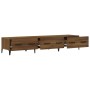 Mueble de TV madera contrachapada roble ahumado 150x34,5x30 cm
