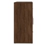 Aparador de madera contrachapada roble marrón 91x29,5x65 cm