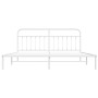 Estructura cama sin colchón con cabecero metal blanco 193x203cm