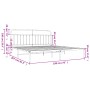 Estructura cama sin colchón con cabecero metal blanco 193x203cm