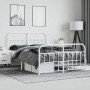 Estructura cama sin colchón con estribo metal blanco 135x190 cm