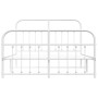 Estructura cama sin colchón con estribo metal blanco 135x190 cm