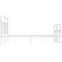 Estructura cama sin colchón con estribo metal blanco 135x190 cm