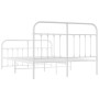 Estructura cama sin colchón con estribo metal blanco 135x190 cm