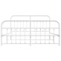 Estructura cama sin colchón con estribo metal blanco 183x213 cm