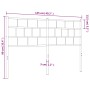 Cabecero de metal blanco 120 cm
