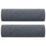 Cojines decorativos 2 uds terciopelo gris oscuro 15x50 cm