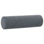 Cojines decorativos 2 uds terciopelo gris oscuro 15x50 cm