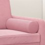 Cojines decorativos 2 uds terciopelo rosa 15x50 cm