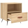 Mesita noche 2 uds madera ingeniería roble Sonoma 40x35x47,5 cm
