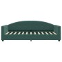Sofá cama con colchón terciopelo verde oscuro 90x200 cm