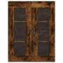 Armario de pared madera ingeniería roble ahumado 69,5x34x90 cm