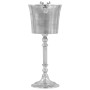 Enfriador de champán de aluminio macizo 39x29x71 cm plateado
