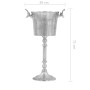 Enfriador de champán de aluminio macizo 39x29x71 cm plateado