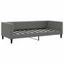 Sofá cama nido con cajones tela gris oscuro 90x190 cm