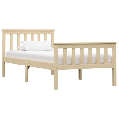Estructura de cama sin colchón madera pino natural 100x200 cm