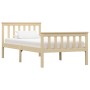 Estructura de cama sin colchón madera pino natural 100x200 cm