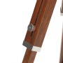 Lámpara de suelo con trípode madera maciza de mango 165 cm