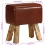 Banco potro gimnasio cuero auténtico madera mango marrón 38 cm