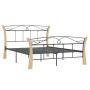 Estructura de cama sin colchón metal negro 120x200 cm