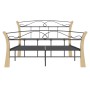 Estructura de cama sin colchón metal negro 120x200 cm
