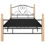 Estructura de cama sin colchón metal negro 100x200 cm