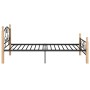 Estructura de cama sin colchón metal negro 100x200 cm