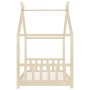 Estructura de cama infantil de madera maciza de pino 70x140 cm