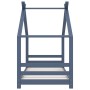 Estructura de cama infantil madera maciza pino gris 80x160 cm