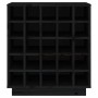 Botellero de madera maciza de pino negro 55,5x34x61 cm