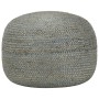 Puf tejido a mano verde oliva 45x30 cm yute