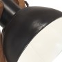 Lámpara de pie 3 pzas madera maciza de mango negro E27
