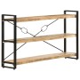 Estantería de 3 niveles madera maciza de mango 140x30x80 cm