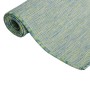 Alfombra de exterior de tejido plano turquesa 80x250 cm