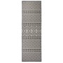 Alfombra de exterior de tejido plano rayas negras 80x250 cm