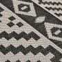 Alfombra de exterior de tejido plano rayas negras 80x250 cm
