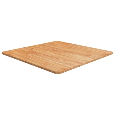 Tablero de mesa cuadrado madera roble marrón claro 70x70x1,5 cm