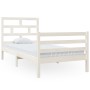 Estructura de cama madera maciza de pino 90x200 cm