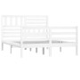Estructura de cama sin colchón madera maciza blanco 140x200 cm